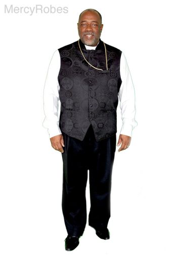 Liturgical Clergy Vest (Black)