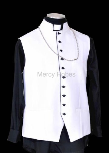 Clergy Vest (White/Black)