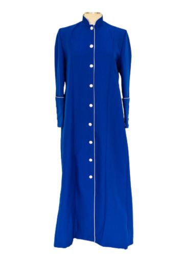 Womens Robe LR111 (Royal Blue/White)