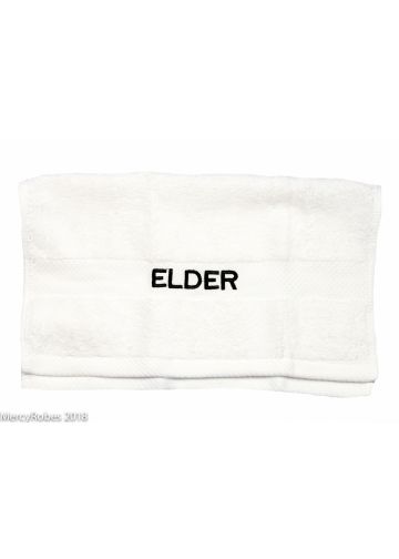 Preaching Hand Towel Elder (White/Black)