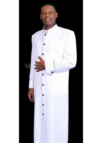 Clergy Robe Bpf106 (White/Black)