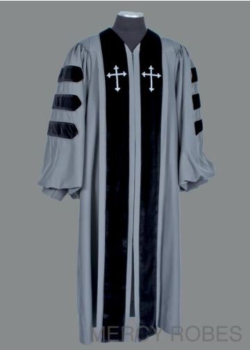 Pulpit Robe Style Ppr-800 (Grey/Black)