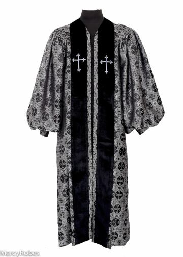 Pulpit Robe Style 024 (Black/Silver LT)