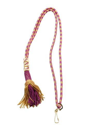 Bishop Tassel Pectoral Cord (Red Purple/Gold) 01