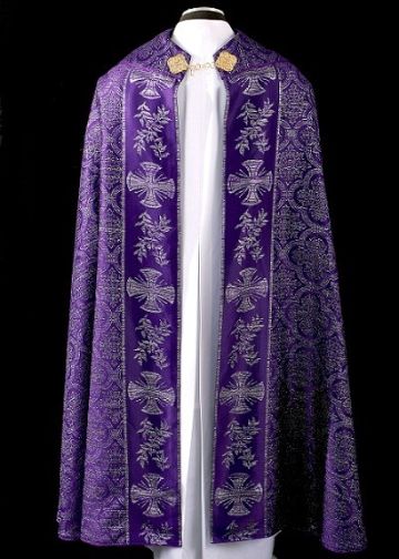 Roman Cope & Mitre (Purple/Silver)