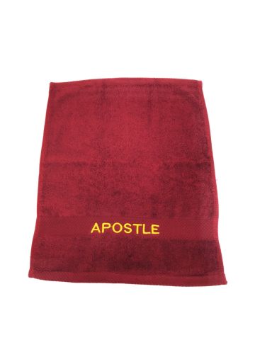 Preaching Hand Towel Apostle (Burgundy/Gold)