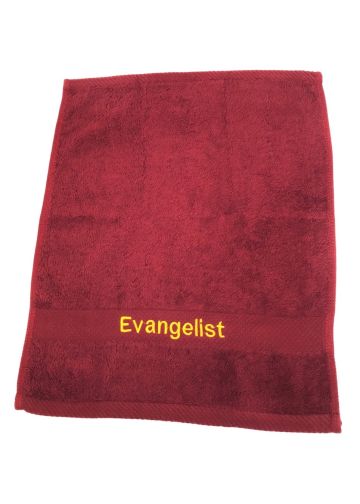 Preaching Hand Towel Evangelist (Burgundy/Gold)