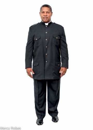 Clergy Jacket & Pants Style CJ045 (Black)