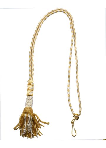 Bishop Tassel Pectoral Cord Gold/White 01